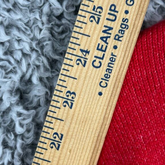 Abound Cropped Sweater Red Women's Size XX Small Soft Boxy Oversized Cozy - Picture 9 of 10